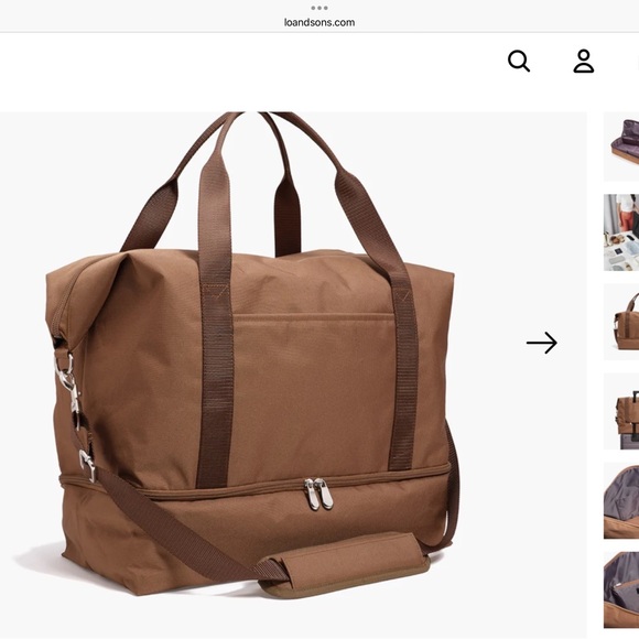 Lo & Sons Brown Travel Bag Catalina Deluxe Large - Picture 2 of 16